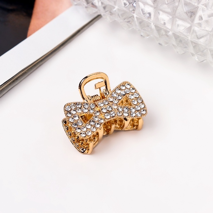 Краб для волос Краб для волос "Грейс" бант, 2,5 см, золото