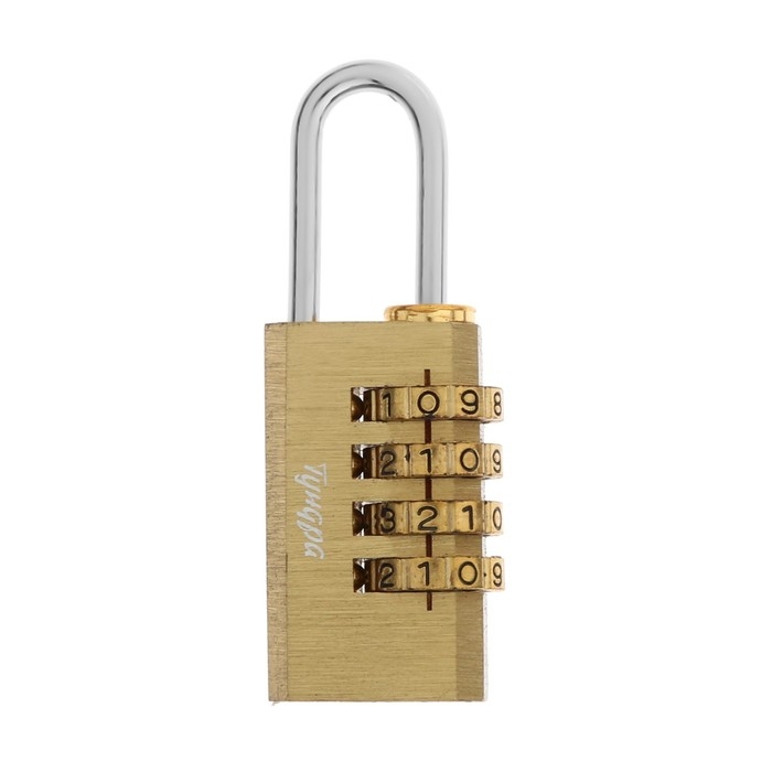 Замок навесной кодовый ТУНДРА ZK010, медь Замок навесной кодовый ТУНДРА ZK010, медь