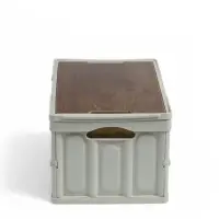 Стол - корзина maclay 2 в 1, складная, 15 л, 33&times;22&times;17/4.5 см, светло-серая