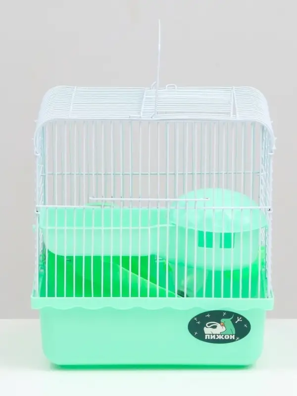 Клетка для грызунов &laquo;Пижон&raquo;, 23&times;17&times;26 см, эмаль, зелёная