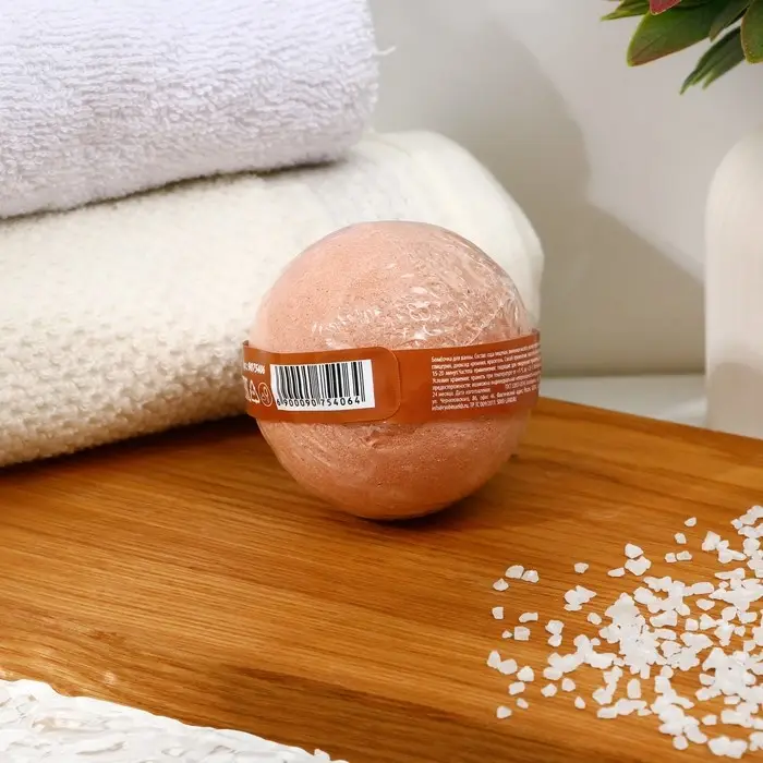 Бомбочка для ванны, 130 г, аромат имбирного печенья, Кладовая красоты Бомбочка для ванны, 130 г, аромат имбирного печенья, Кладовая красоты