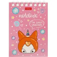 Блокнот 40л А6 клетка Hatber "Забавные корги", на гребне, обл мел карт Блокнот 40л А6 клетка Hatber "Забавные корги", на гребне, обл мел карт