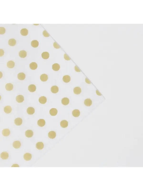 Бумага упаковочная тишью &laquo;Золото, горох&raquo;, 50&times;70 см