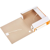 Короб архивный Комус гофрокартон, 75мм, оранжев корешок