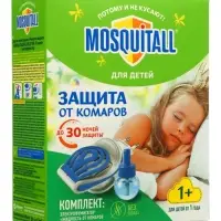Комплект Mosquitall &laquo;Нежная защита для детей&raquo;, электрофумигатор + жидкость от комаров, 30 ночей, 30 мл