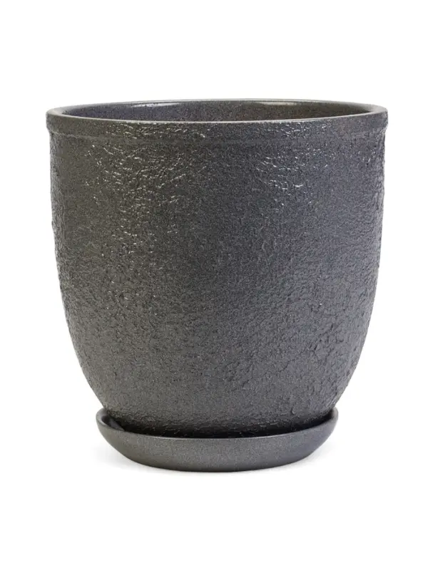 Горшок цветочный с поддоном 5 л, керамика  Горшок цветочный с поддоном 5 л, керамика "Шагрень" (М)