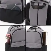 Рюкзак городской, 2 отделения, 3 кармана, водонепроницаемое дно, 27&times;14&times;39 см, серый