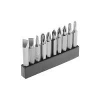 Набор бит ТУНДРА, сталь CrV, PH, PZ, SL, Torx &times; 50 мм, 10 шт.