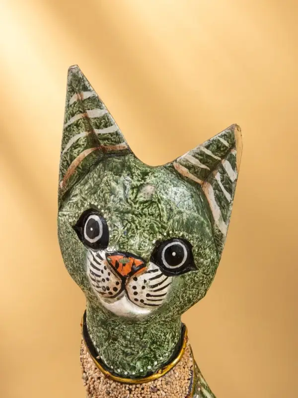 Сувенир «Кошка в ошейнике», 10×4×30 см, дерево, МИКС