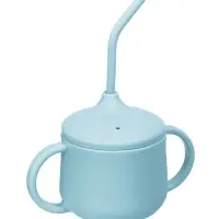 Посуда детская силиконовая, 7 предметов, голубой, Крошка Я