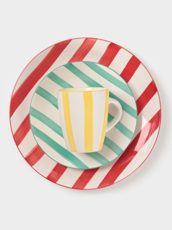 Кружка Доляна Кружка Доляна "Райе" 360мл, 13х9.10,5, цвет зеленый