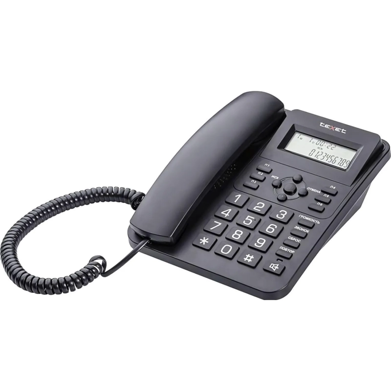 Телефон проводной TeXet TX-264 черный