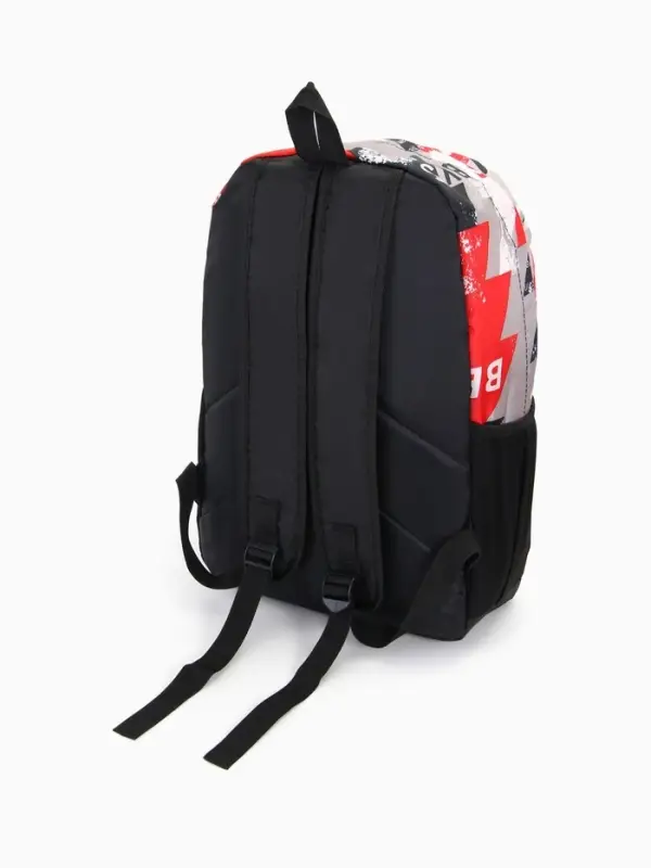 Рюкзак школьный на молнии, с карманами, с абстрактным принтом, размер 30&times;13&times;42 см, красный