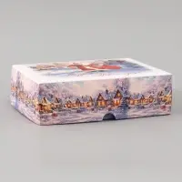 Упаковка для кондитерских изделий новогодняя &laquo; Поздравляю с Новым годом. Дед Мороз&raquo;, 20&times;17&times;6 см