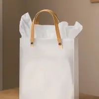 Пакеты подарочные с белой бумагой тишью, набор 10 шт., 20&times;8&times;25 см