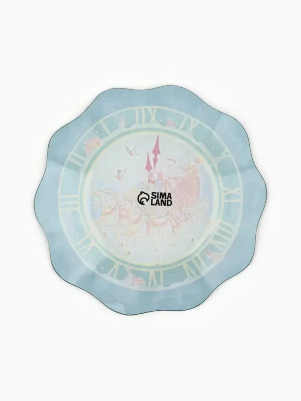 Тарелка новогодняя плоская &laquo;Тройка&raquo;, d=20 см