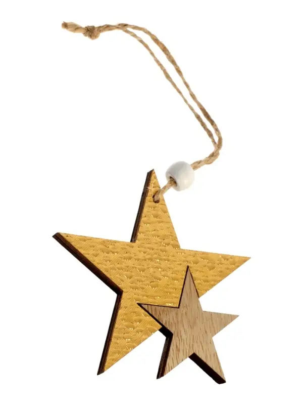 Елочная игрушка Лесная мастерская &laquo;Звездный путь&raquo;, золотая