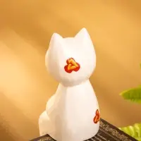 Сувенир «Кот сидячий», 7×5×15 см, дерево, белый