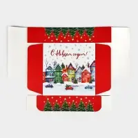 Подарочная коробка новогодняя складная &laquo;Волшебного нового года&raquo;, 26&times;26&times;8 см