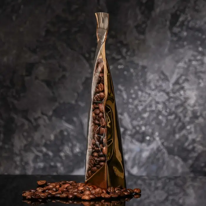 Пакет дой-пак, матовый, золотой, с прозрачной стенкой,14 х 20 х 8 см Пакет дой-пак, матовый, золотой, с прозрачной стенкой,14 х 20 х 8 см