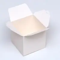 Коробка подарочная складная, квадратная, белая, 8×8×8 см