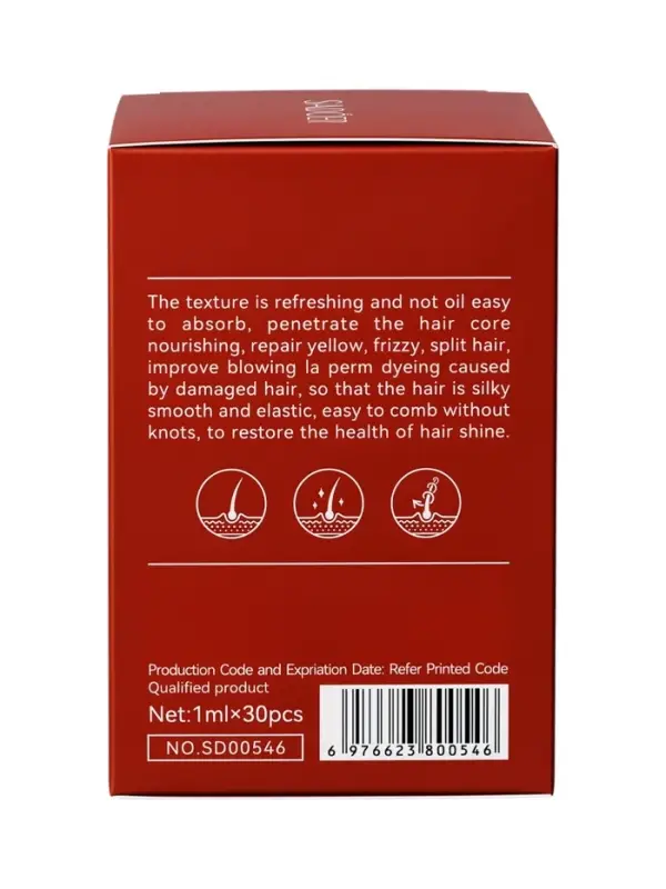 Масло для волос в капсулах, восстанавливающее, с экстрактом розы, 1 мл &times; 30 шт.