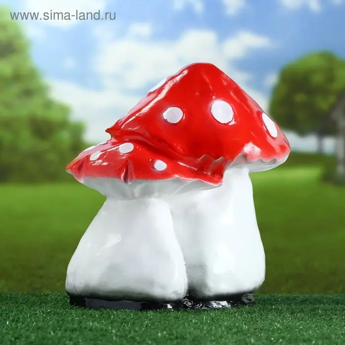 Садовая фигура "Два мухомора" 30*22*28 см