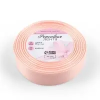 Лента репсовая, 25 мм, 23&plusmn;1 м, персиковая №07