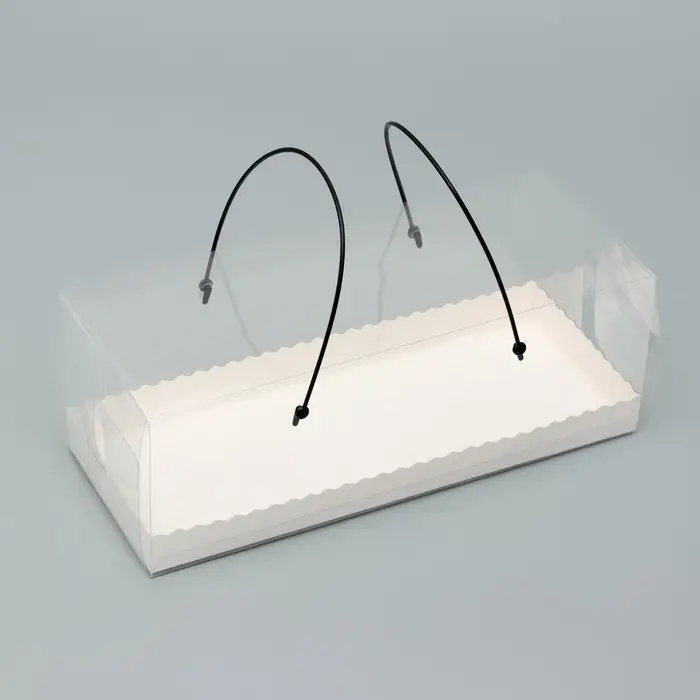 Коробка под рулет с ручками, белая 27.5&times;11&times;10 см