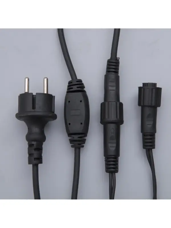 Гирлянда &laquo;Бахрома&raquo; 3&times;0.6 м, IP44, УМС, тёмная нить, 160 LED, свечение синее, 220 В