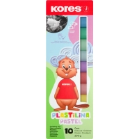 Пластилин Kores Plastilina Пастельный 10 цветов набор общий вес 200гр 34016