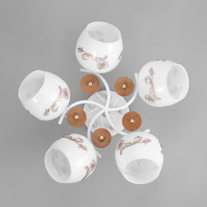 Люстра Люстра "Габриэль" 5х60Вт Е27 Белый 46х46х28см