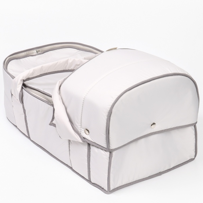 Люлька-переноска для новорожденных  «Ассорти», цвет светло-серый