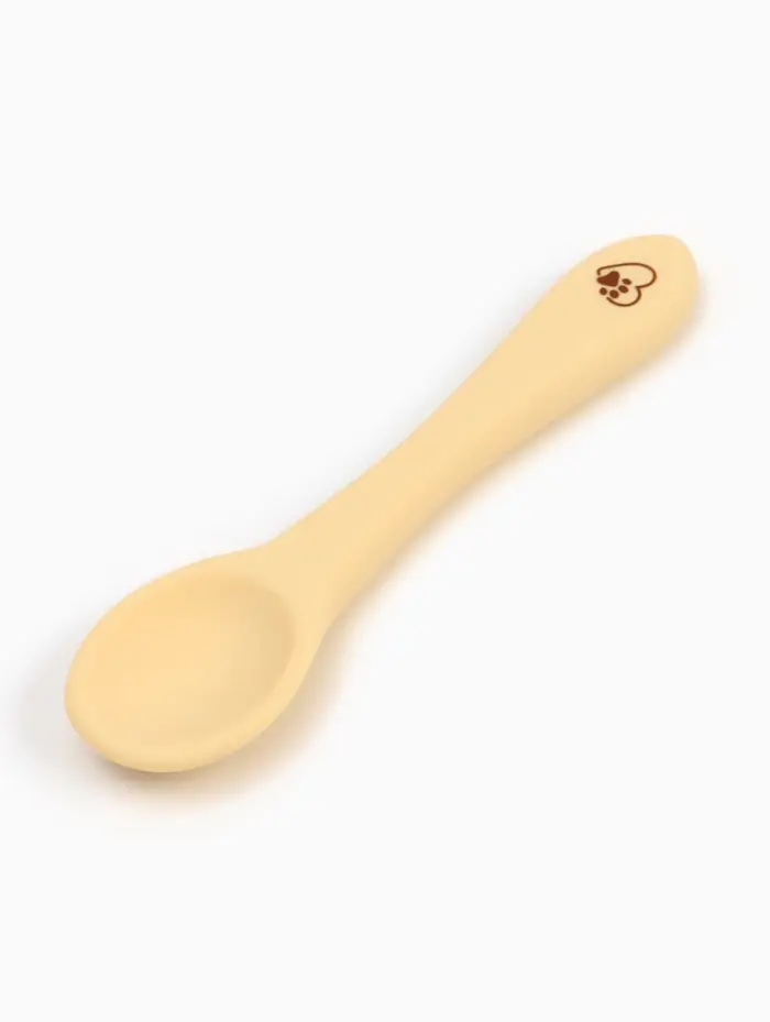 Тарелка детская на присоске и ложка, молочный, Mum&Baby Тарелка детская на присоске и ложка, молочный, Mum&Baby