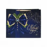 Пакет подарочный ламинированный &laquo;Синий&raquo;, XL 49 &times; 40 &times; 19 см