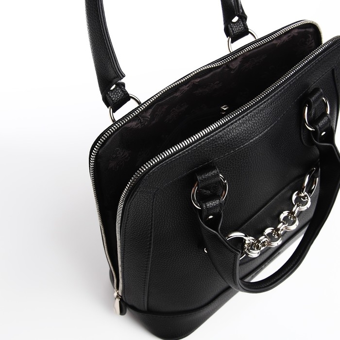 Сумка женская TEXTURA, тоут, средний размер, цвет чёрный