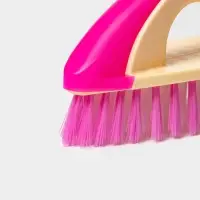 Щётка утюжок для уборки Доляна, с ручкой, пластик, хозяйственная, 17&times;6&times;8.5 см, МИКС