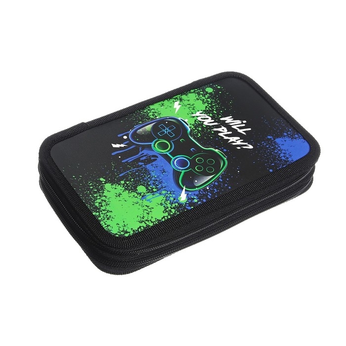 Пенал 2 секции, 125 х 205 х 40 мм, Calligrata 30П26/2 Пенал 2 секции, 125 х 205 х 40 мм, Calligrata 30П26/2 "Джойстик", ламинированный картон