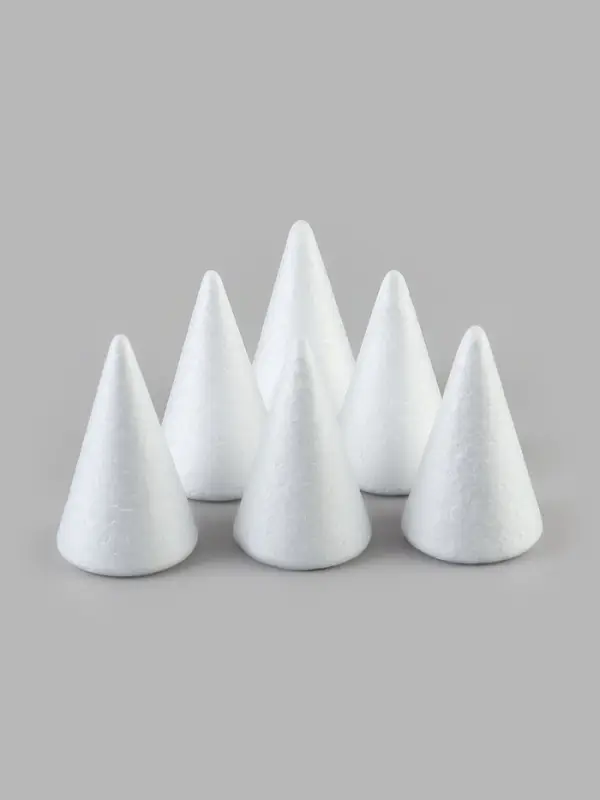 Конус из пенопласта, размер 8&times;4.5 см, 6 шт.