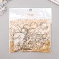 Основа для брелока кольцо металл серебро набор 50 шт 2х2 см Основа для брелока кольцо металл серебро набор 50 шт 2х2 см