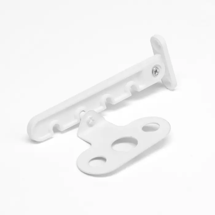 Ограничитель открывания окна ТУНДРА, 4-х позиционный, ПВХ, гребенка, белый