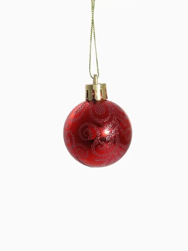 Ёлочные игрушки &laquo;Морозная зима&raquo;, шары новогодние, d=4 см, набор 6 шт., красный