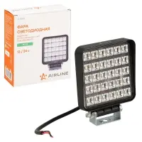 Фара светодиод. квадратная, 30LED, ближний свет, 30Вт, 108х108х37мм, 12/24В, PLUS