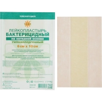 Лейкопластырь бакт. 6х10см неткан Leiko 100шт/уп