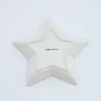 Блюдо сервировочное новогоднее Доляна &laquo;Белый мишка&raquo;, 24.5&times;23.5&times;3.5 см, доломит, белая, зелёная