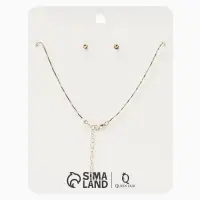 Набор 2 предмета: серьги, колье &laquo;Изумление&raquo;, ветвь, белый в золоте, 42 см