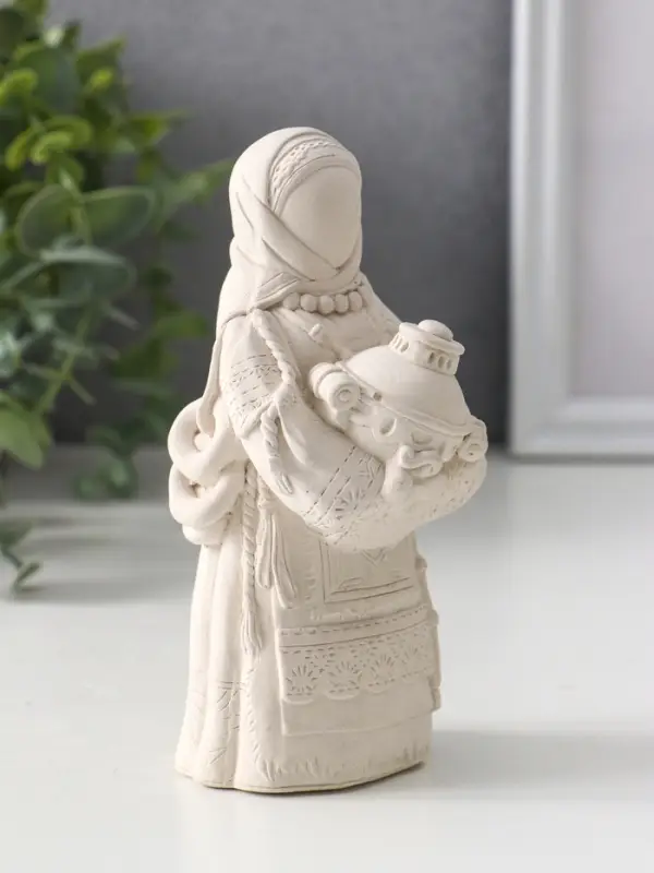 Фигурка - оберег &laquo;Берегиня Дуняша&raquo;, гипс, 13&times;6&times;6 см, натуральный