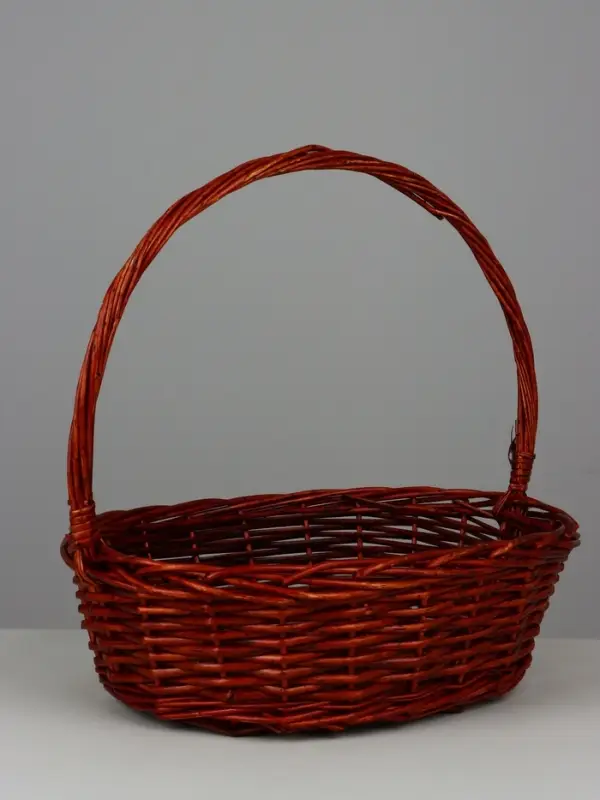 Корзина плетеная (ива): 42х32хН13НН40, 1 шт., коричневый