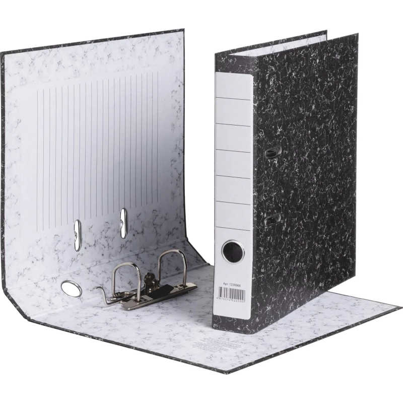 Папка-регистратор 50 мм мрамор ч/б (реестр)