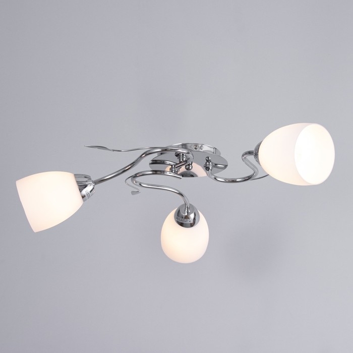 Люстра Люстра "Джил" 3х60Вт Е27 Хром 58х58х22см